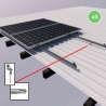 Estructura coplanar para 3 módulos en cubierta metálica. 01.1V3