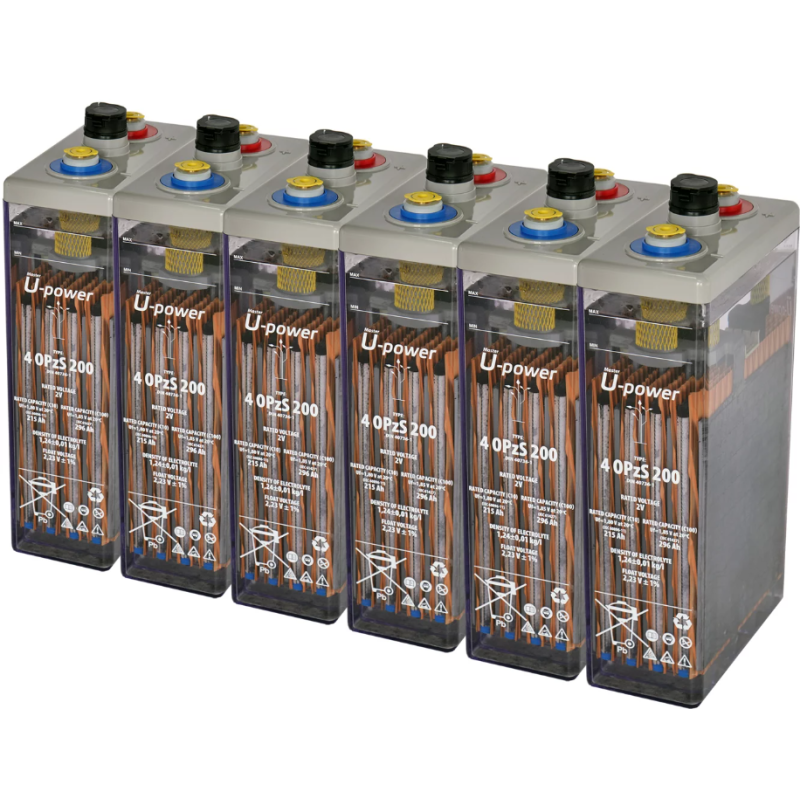 Batería estacionaria Upower 5 OPzS 250 12V 388Ah en C100