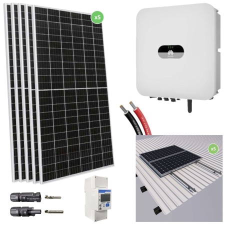 Kit solar autoconsumo de 2 KW (2.275 Wp). 3672 kWh/año