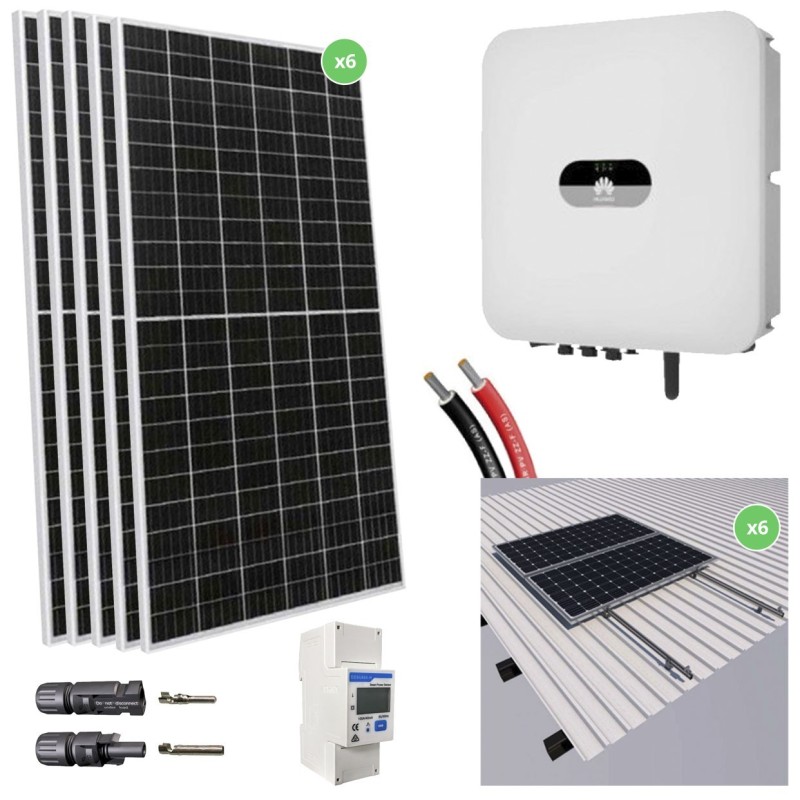 Kit solar autoconsumo de 3 KW (3.000 Wp). 5437 kWh/año
