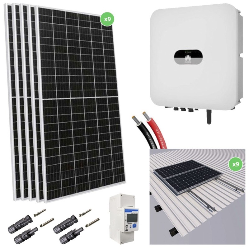 Kit solar autoconsumo de 4.6 KW (4.950 Wp). 8256 kWh/año