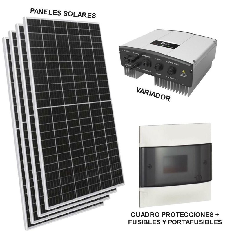 Kit bombeo solar para bomba monofásica de 230 V y 1 CV