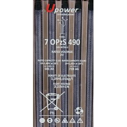 Bateria estacionaria UPOWER 7 OPzS 490 de 2V/811 Ah C100 (541 Ah en C10)