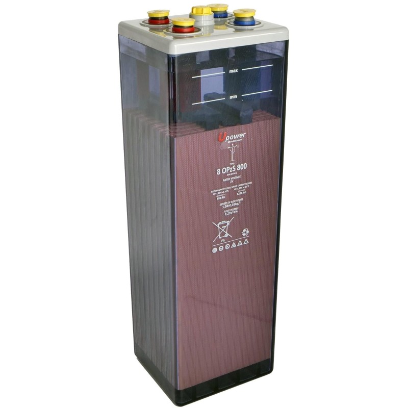 Bateria estacionaria UPOWER 8 OPzS 800 de 2V/1339 Ah C100 (893 Ah en C10)