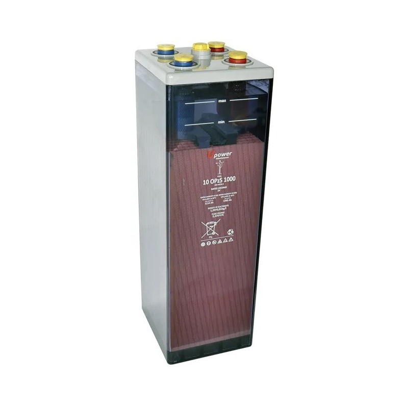 Bateria estacionaria UPOWER 10 OPzS 1000 de 2V/1671 Ah C100 (1114 Ah en C10)