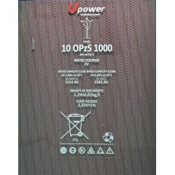 Bateria estacionaria UPOWER 10 OPzS 1000 de 2V/1671 Ah C100 (1114 Ah en C10)