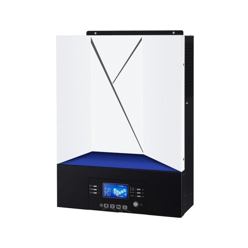 Inversor hibrido (3 en 1) de 24V/300VA (2400 W), MPPT 60A y cargador de 60A. PIP-2424MSXE