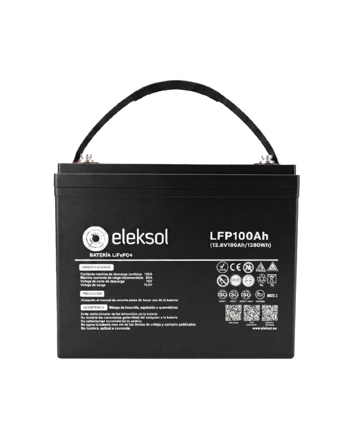Batería Litio Compact Eleksol 100Ah/12,8V Bluetooth y BMS V2