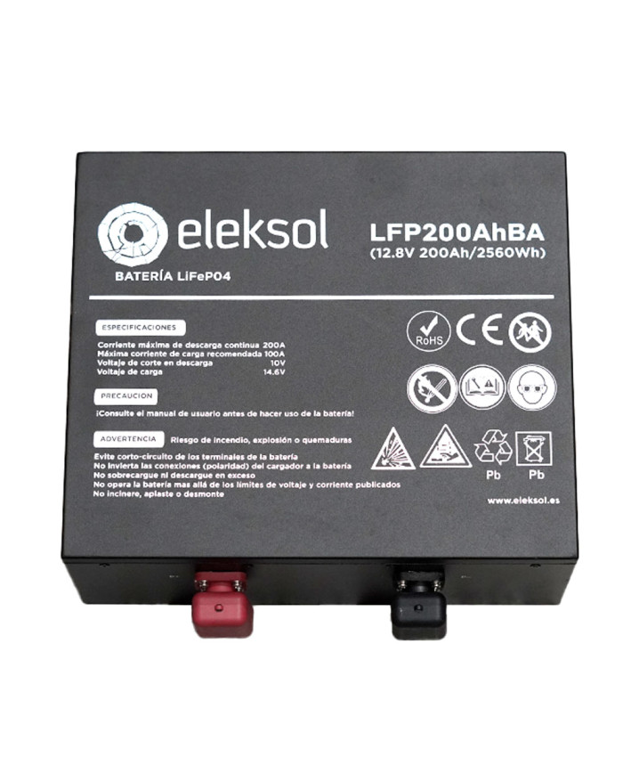 Batería de Litio Bajo Asiento Eleksol 12,8V 200Ah Bluetooth y BMS V2
