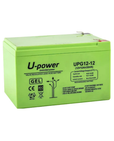 Batería de  Gel 12V/12 Ah. UPower  UPG12-12