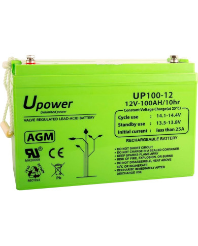 Batería de Gel 12V/100 Ah. UPower  UPG100-12