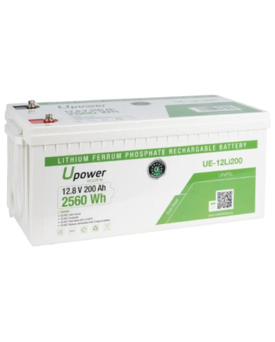 Batería de litio Upower con Bluetooth 12V/200 Ah. UE-12Li200BL