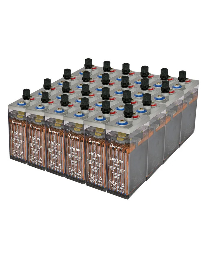 Bateria estacionaria UPOWER 5 OPzS 250 de 48V/373 Ah C100 (270 Ah en C10)