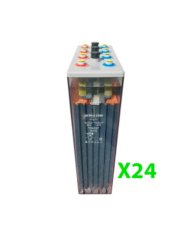 Bateria estacionaria UPOWER 20 OPzS 2500 de 48V/4017 Ah C100 (2926 Ah en C10)