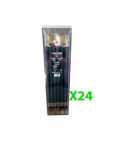 Bateria estacionaria UPOWER 16 OPzS 2000 de 48V/3279 Ah C100 (2186 Ah en C10)