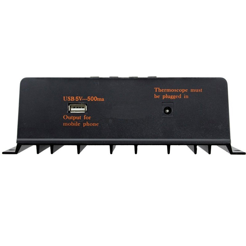 Regulador de carga PWM 12/24V.60A, con display y USB