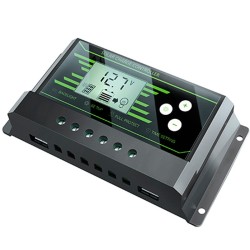 Regulador de carga PWM 12/24V.10A. Z-10, con doble USB