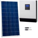 Kit fotovoltaico aislada 550 Wh/día, 230V/800W con regulador PWM de 50 A